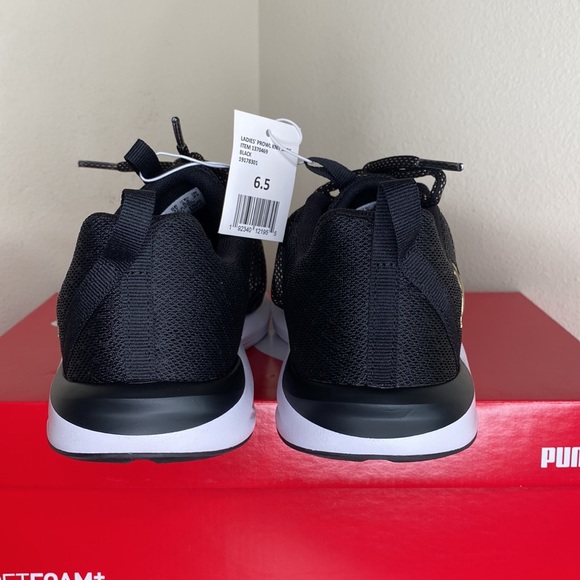 NWT Women’s Puma Prowl Knit Shoe Sneakers, black and white, size 6.5 - Picture 9 of 11